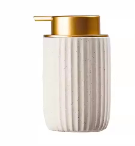 Cream Speckled Ceramic Foaming Soap Dispenser